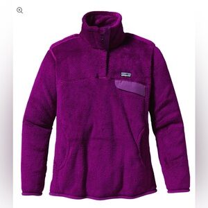 Patagonia Women's Re-Tool Snap-T Fleece Pullover Ikat Purple Active Cozy Outdoor